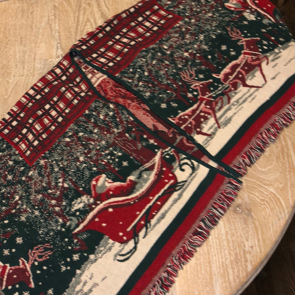 Women's Sleep Poncho Christmas One Size Green Red